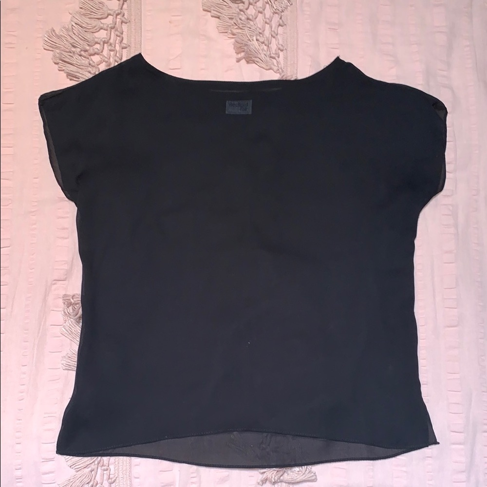 Women's Black Sheer Top